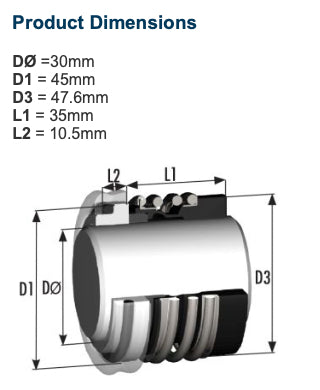 Bergmann MG12 Equivilant Mechanical Seal